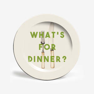 Drink Serve: What's For Dinner Plate | Large