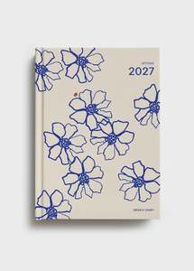 Live: Weekly Diary 2027 | Blue Flowers