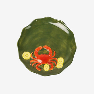 Live: Stoneware Plate | Crab