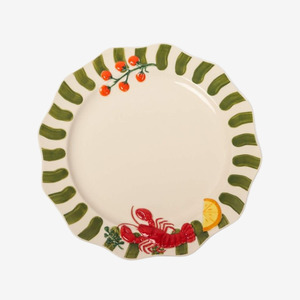 Live: Stoneware Dinner Plate | Lobster