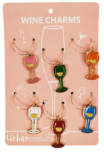Drink Serve: Wine Charms | Set of 6 | Wine O'Clock
