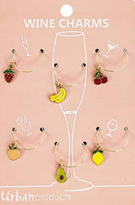 Drink Serve: Wine Charms | Set of 6 | Fruity