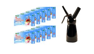 Frontpage: 10 x 10 Packs Primewhip Chargers & 250ml Whipped Cream Dispenser Combo