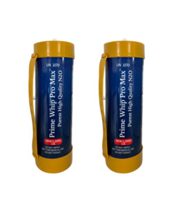 2 x *NEW 2025* PrimeWhip PRO MAX 3.3L N2O Cannister