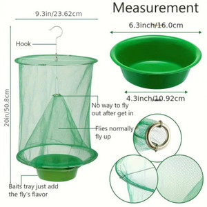 Products: Reuseable Live Fly Catcher Net with Bait Tray