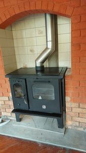Products: LARGE BLACK Wood Range (MZ41) Woodburner Stoves