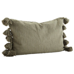 Cushions & Throws: Cushion cover w/ tassels, ivory