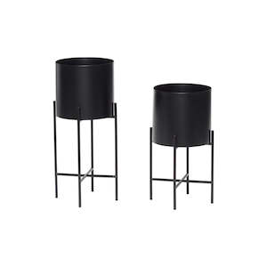 Plant Pots: *SALE 10% OFF - LIMITED TIME! Hubsch Airy Plant Pots, with Leg stand, set of 2