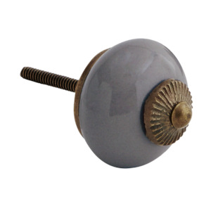 Stoneware doorknob.