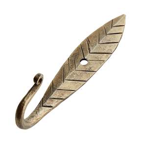 Accessories Gifts: Hand Forged Brass Iron Leaf hook
