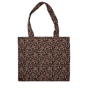 Accessories Gifts: Printed Cotton Tote Bag - Ruby Wine
