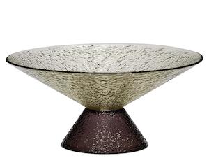 Bonbon Glass Bowl Large, Green/Brown