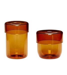 Pop Storage Jars Small Amber (set of 2)