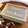 Products: Personalised Christmas Eve Box / Decorations Box - Animals Woodland Designs