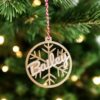 Products: Personalised Snowflake Christmas Decoration Woodland Designs