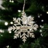 Products: Snow Crystal Personalised Christmas Decoration Woodland Designs