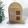 QR Code Socials Sign Woodland Designs