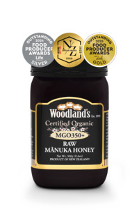 Products: MGO350+ Organic Raw Mānuka Honey (500g) - Woodland's Honey Certified Organic Manuka New Zealand