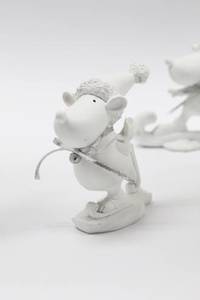 Decor Wall Art: White Deer Skating