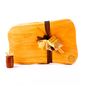 Macrocarpa Rustic Natural Edge Board and Knife Set 171