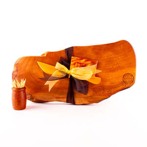 Ancient Kauri Rustic Natural Edge Board and Knife Set 1150