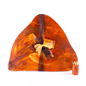 Ancient Kauri Rustic Natural Edge Board and Knife Set 1048