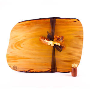 Ancient Kauri Rustic Natural Edge Board and Knife Set 1045