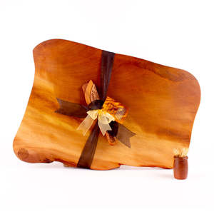 Ancient Kauri Rustic Natural Edge Board and Knife Set 1044