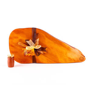 Ancient Kauri Rustic Natural Edge Board and Knife Set 874