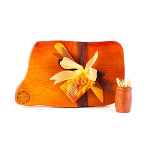 Ancient Kauri Rustic Natural Edge Board and Knife Set 1131