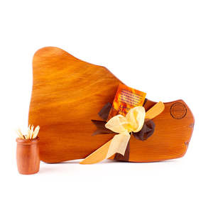 Ancient Kauri Rustic Natural Edge Board and Knife Set 1125