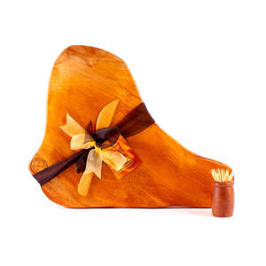 Ancient Kauri Rustic Natural Edge Board and Knife Set 1073