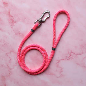 The Classic Collection: Space Grey & Hot Pink Rope Dog Leash