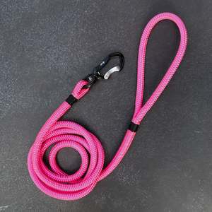 Black & Pink Rope Dog Leash