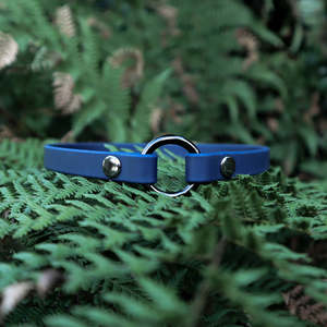 All: BioThane® Slip-On ID Tag Collar - Navy