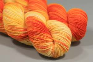 Fiery Sunset | Hand Dyed 100% Merino Yarn from New Zealand | 100g