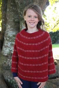 Children: Lothlorian - Girl's Poncho in Merino Wool and Possum Fur