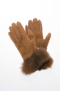 Gloves: Hand-stitched Lambskin with Possum Cuff Glove