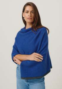TWO TONE PONCHO