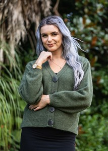 V NECK CARDIGAN
