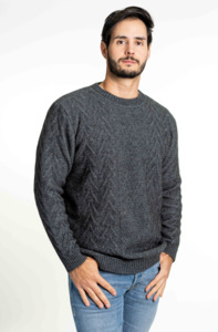 Koro Trilogy: CREW NECK ARAN JUMPER