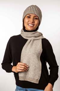 Womens Collection: MOSS STITCH PLATED SCARF