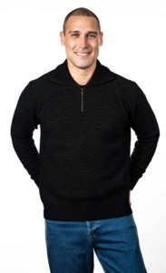 Mens Collection: DIAMOND PLATED ZIP JUMPER