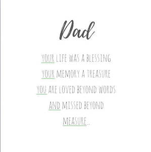 Remembrance: Dad - you're your life was a blessing