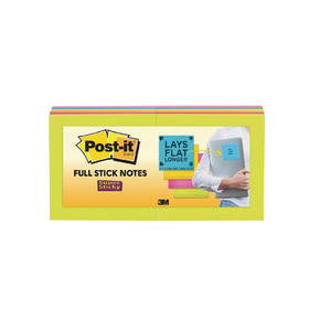 Post-it Super Sticky Full Adhesive Notes F330-12SSAU 76x76mm Rio, Pack of 12 WORK BUDDY