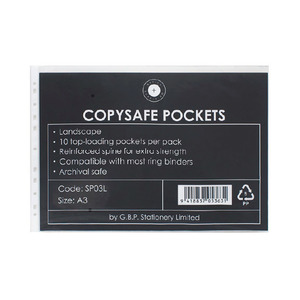 Products: OSC Copysafe Pockets A3 Landscape, Pack of 10 WORK BUDDY
