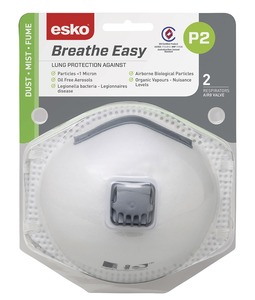 ESKO - P2 Respirator with Valve Blister Pack 2 masks/pack