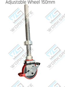 Adjustable Caster Wheels Aluminium 150mm