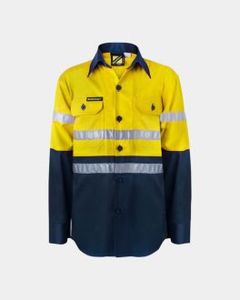 Products: WorkCraft Kids' 3M Taped Hi Vis Two Tone Long Sleeve Shirt