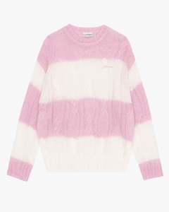 Mothers Day 2024: Mohair Striped Cable Sweater